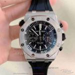 AAA Audemars Piguet Royal Oak Offshore Diver Chronograph 42mm Black Dial Rubber Band Quartz Watch